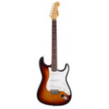 Fernandes R8 The Revival electric guitar, made in Japan; Finish: three-tone sunburst; Fretboard: