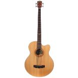 JHS Vintage VMB2000N electro-acoustic bass, made in Korea; Finish: natural; Fretboard: rosewood;
