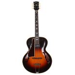 1946 Gibson L4 left-handed conversion archtop guitar, made in USA, ser. no. 9xxx8; Finish: sunburst,