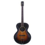 1936 Gibson L-75 archtop acoustic guitar, made in USA, factory order no. 7xxB; Finish: sunburst,