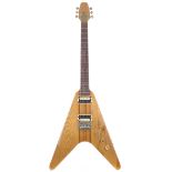 1980s Kay K-80V electric guitar, made in Japan; Finish: natural, various dings and blemishes,