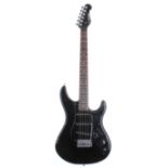 Yamaha SE203 electric guitar, made in Taiwan, ser. no. NH07xxx; Finish: black, rubbing to edges,