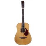 Adrian Farmer twelve string acoustic guitar, made in England, ser. no. 9xxxx8; Back and sides: