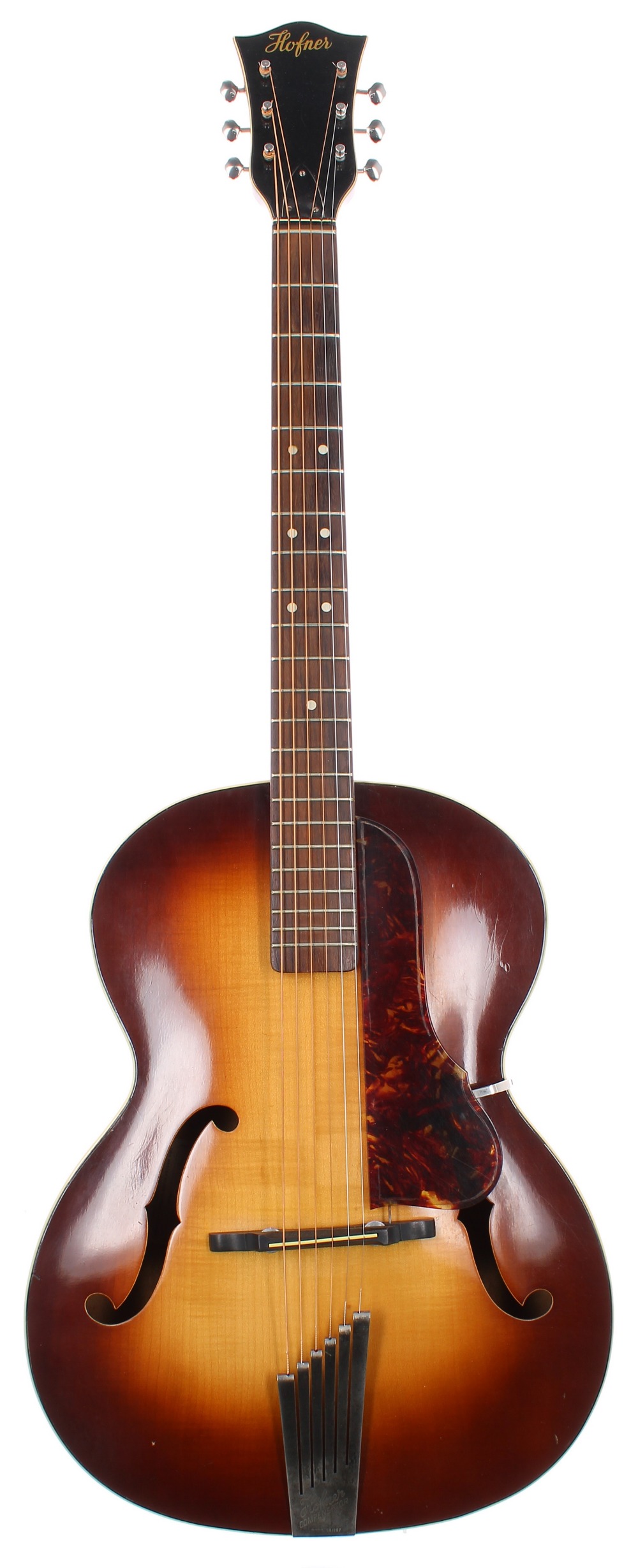 1962 Hofner Congress archtop guitar, made in Germany, ser. no. 1xxx6; Finish: brunette, various