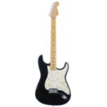 1996 Fender Stratocaster Plus electric guitar, made in USA, ser. no. N6xxxxx6; Finish: black,
