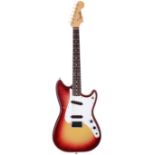 1962 Fender Duosonic electric guitar, made in USA, ser. no. 8xxx3; Finish: red sunburst, various