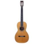 C.F. Martin & Co 21/2 style 30 left-handed conversion acoustic guitar, made in USA, circa 1890,