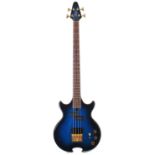 1982 Jerry O'Hagan Nightwatch Special bass guitar, made in USA, ser. no. B2xxx3; Finish: blue burst;