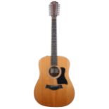 2015 Taylor 150E twelve string electro-acoustic guitar, made in Mexico, ser. no. 2xxxxxxxx9; Back