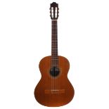 Cuenca Segovia Model guitar, made in Spain, ser. no. 0xxxx8; Back and sides: dark stain,