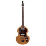 Eko 1150 violin bass guitar, made in Italy, circa 1963; Finish: faux natural wood, minor surface