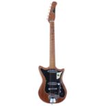Burns Sonic Model electric guitar, made in England, circa 1962; Finish: natural, stripped;