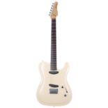 1990s Godin Artisan TC electric guitar, made in Canada; Finish: ivory, many blemishes and dings;