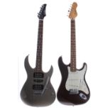 Crafter Junior Comfort Series electric guitar; together with an Encore S-Type electric guitar (2)