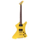 1980s Washburn A-10-12 twelve string electric guitar, ser. no. 1xxx7; Finish: yellow; Fretboard: