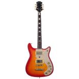Late 1970s Epiphone ET-290 electric guitar, made in Japan; Finish: cherry sunburst, dings and