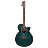 Crafter FRG-250E electro-acoustic bowl back guitar, made in Korea; together with a Crafter FX-550EQP