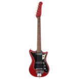 Burns Sonic Model electric guitar, made in England, circa 1962; Finish: red, various scratches,