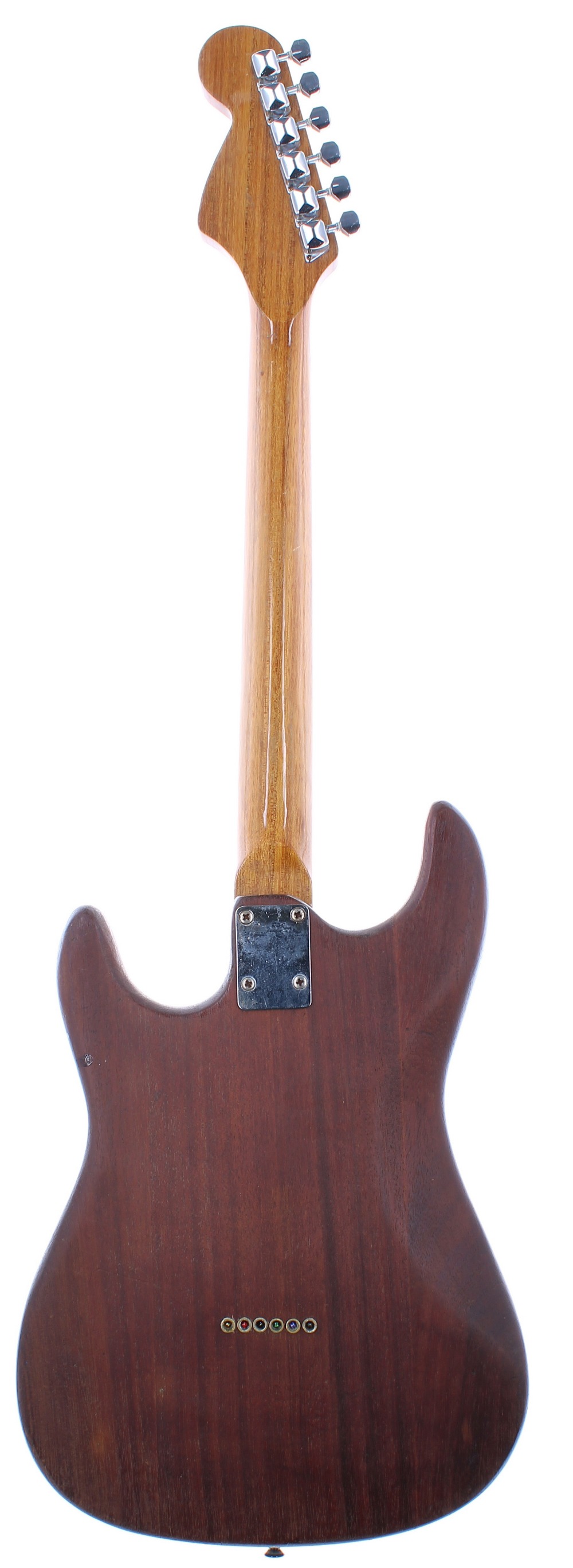 1970s Japanese made Strat style electric guitar, with stripped and varnished body and maple neck, - Image 2 of 2