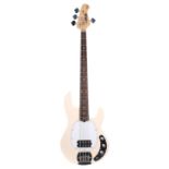 Sterling by Music Man Sub Series Ray 4 bass guitar; Finish: ivory; Fretboard: rosewood; Frets: good;