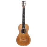 19th century French guitar labelled Jerome Thibouville-Lamy & Cie...Paris, in need of restoration,