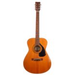 Kiso Suzuki F10 acoustic guitar, made in Japan; Back and sides: mahogany, various minor