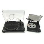 Technics SL-2000 direct drive turntable system; together with a Sony PS-J10 stereo turntable system,