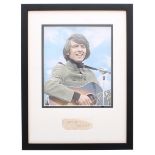 George Harrison - autograph in pencil within a mounted framed display, 16.5" x 12.5"