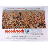 Original UK quad film poster for the 'Woodstock' film, 30" x 40"