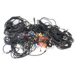 Large quantity of mostly guitar audio cables to include standard leads and patch cables
