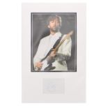 Eric Clapton - autographed mounted display, 18.5" x 12"