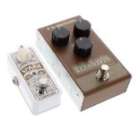 TC Electronic Echobrain analogue delay guitar pedal; together with a TC Electronic spark mini