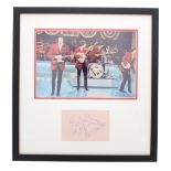 The Kinks - autographed mounted and framed display, 17.5" x 16.5"