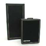 Vintage 2 x 12 column guitar amplifier speaker cabinet; together with a Portogram speaker (2)