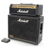 Marshall Valvestate Model 8100 100 watt guitar amplifier head, with a Marshall 1922 2 x 12 twin
