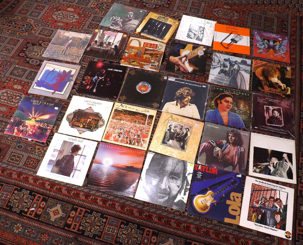 Selection of vinyl records, to include Santana - 'Lotus', Tim Capaldi - 'Oh How We Danced', Peter