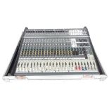 Alto APM200 twenty channel powered mixer, within a heavy duty flight case