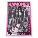 The Ramones - original promotional poster for 'Rocket to Russia', 35.5" x 25.5"