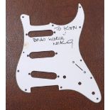 Licorice Locking (Shadows) - autographed Stratocaster pickguard *Brian Licorice Locking replaced Jet