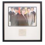 The Yardbirds & Eric Clapton - autographed mounted and framed display of The Yard Birds featuring