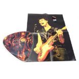 Gary Moore - 'Hold Onto Love' limited edition guitar pick shaped vinyl picture disc; together with