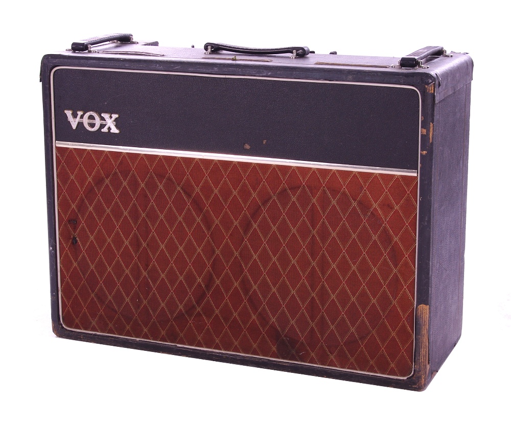 Bernie Marsden - Vox AC30 guitar amplifier, made in England, circa 1963, ser. no. 7703N, copper