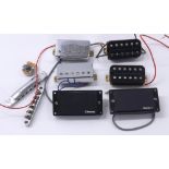 Three pairs of humbucker guitar pickups including a set of Warman and a pair of Epiphone BHC