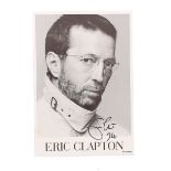 Eric Clapton - autographed black and white photograph of Eric Clapton from 1994