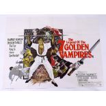 Original UK quad film poster for Hammer Horror's 'The Legend of The Seven Golden Vampires', 30" x