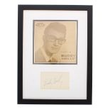 Buddy Holly - autographed mounted and framed display, 16.25" x 12.25"