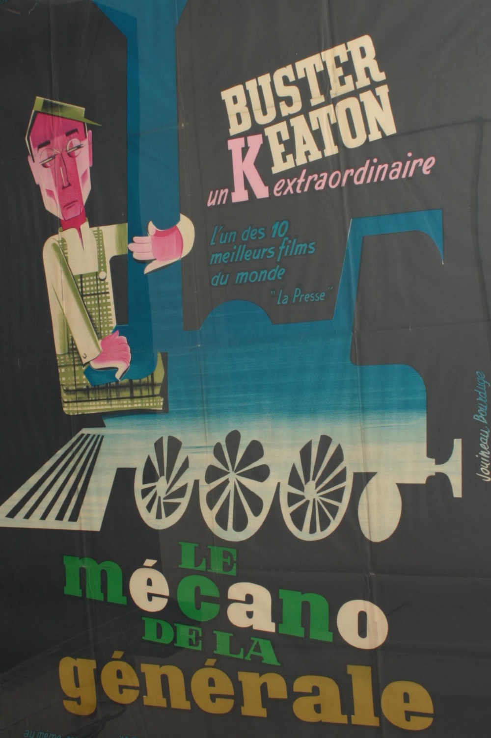 Buster Keaton - rare French subway poster for Buster Keaton's most renowned film 'The General',