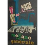 Buster Keaton - rare French subway poster for Buster Keaton's most renowned film 'The General',