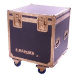 Bernie Marsden - flight case bearing a 'B. Marsden 32' stencil, used in the Selfridges, London