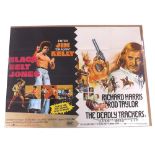 Original UK double bill film poster for 'Black Belt Jones' and 'The Deadly Trackers', 30" x 40"